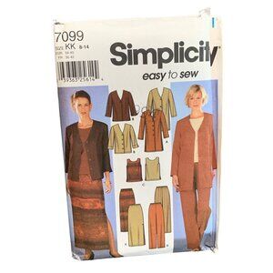 Simplicity Easy to Sew Women's Pants Skirt & Top Pattern 7099 8-14 - uncut